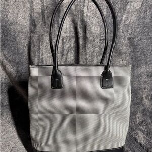 Elegant Liz Claiborne Black and White Tote Bag